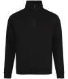 JH046 Zip Neck Sweatshirt Deep Black colour image